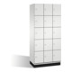 C+P Cambio armoire avec étagères sur socle 15 étagères avant gris clair corps gris clair gris clair-1