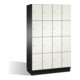 Cabinet Cambio C+P sur socle, 16 étagères, H1950xL1200xP525mm Façade Blanc pur corps Noir gris-1