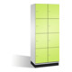 Cabinet Cambio C+P sur socle, 8 compartiments, H1950xL800xP525mm face avant Viridian vert corps gris clair-1