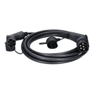 Câble de charge efuturo KS Tools droit, connecteur de type 2 vers le type 2, triphase, jusqu’à 11 kW, 16 A, 400 V, mode 3, 8 mètres