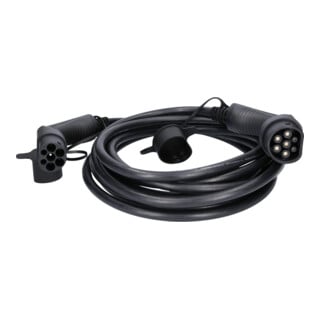 Câble de charge efuturo KS Tools droit, connecteur de type 2 vers le type 2, triphase, jusqu’à 22 kW, 32 A, 400 V, mode 3, 8 mètres