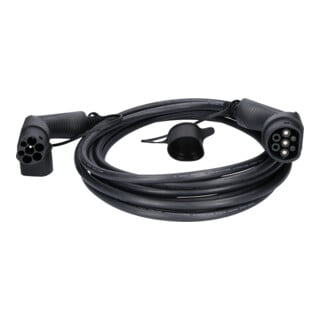 Câble de charge efuturo KS Tools droit, connecteur du type 2 vers le type 2, monophase, jusqu’à 7,4 kW, 32 A, 230 V, mode 3, 8 mètres