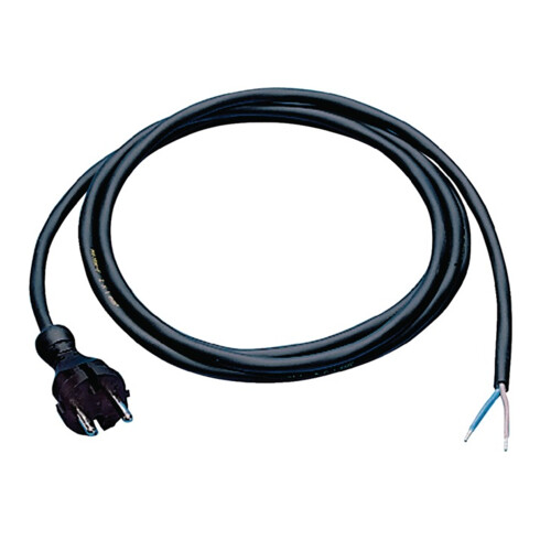 Câble de liaison H07RN-F 2 x 1 mm² 5 m avec fiche profilée noire p. l'int./l'ext