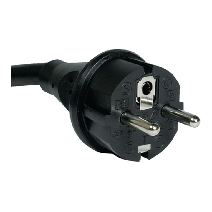 Câble de liaison H07RN-F 3 x 1,5 mm² 5 m avec fiche centrale noire p. l'int./l'e