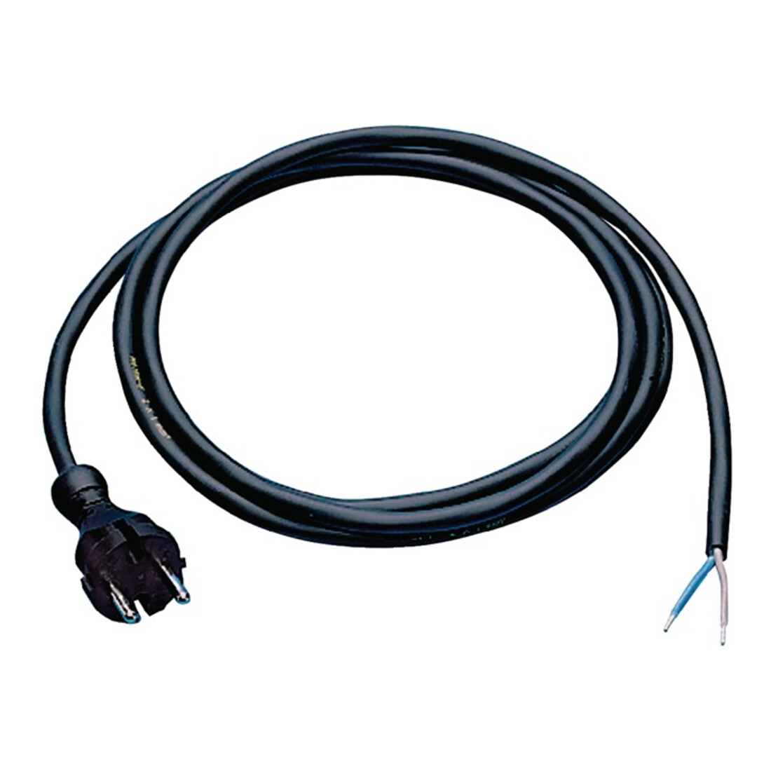 Câble de raccordement H05VV-F 3x1,5 mm² 3m avec fiche coudée noire pour intérieur