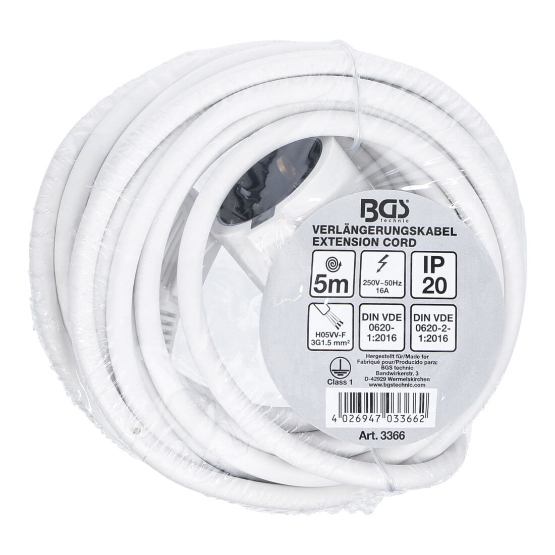 BGS Rallonge électrique IP 20