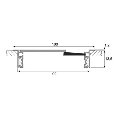 Câble de sortie G11S Alu.argent elox.L.100mm B.100mm