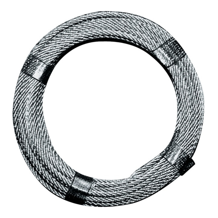 Câble en acier D. 3,0 mm L. 280 m 6 x 7 + 1 FE charge de rupture min 5,28 kN aci