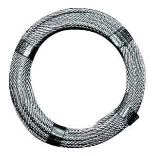 Câble en acier D. 4,0 mm L. 200 m 6 x 7 + 1 FE charge de rupture min 9,38 kN aci