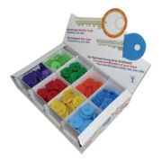 Cache-clefs 200 pcs. en crt. couleurs assorties Ku.-1