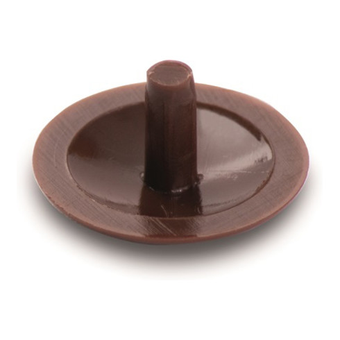 Cache-vis pour vis à trou Ø2,4mm, Ø12mm, RAL8012, brun rouge, 500 pcs.