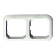 Cadre de finition double 82mm blanc pur (similaire à RAL 9010) pour fraisage / utilisation horizontale-1