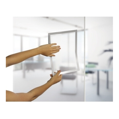 Cadre magnétique DIN A4 argent film verso autocollant 2 pces/VE DURABLE