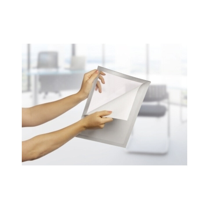 Cadre magnétique DIN A4 argent film verso autocollant 2 pces/VE DURABLE