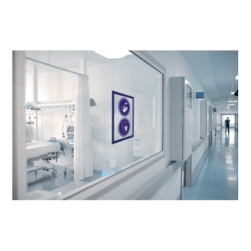 Cadre magnétique DIN A4 bleu foncé film verso autocollant 2 pces/VE DURABLE