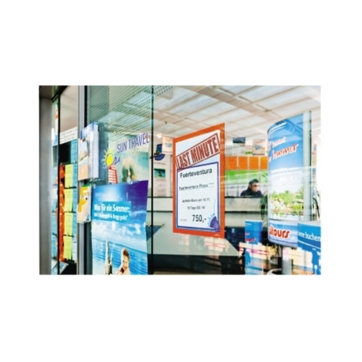 Cadre magnétique DIN A4 orange film verso autocollant 2 pces/VE DURABLE