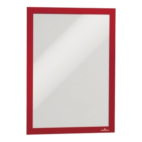 Cadre magnétique DIN A4 rouge film verso autocollant 2 pces/VE DURABLE