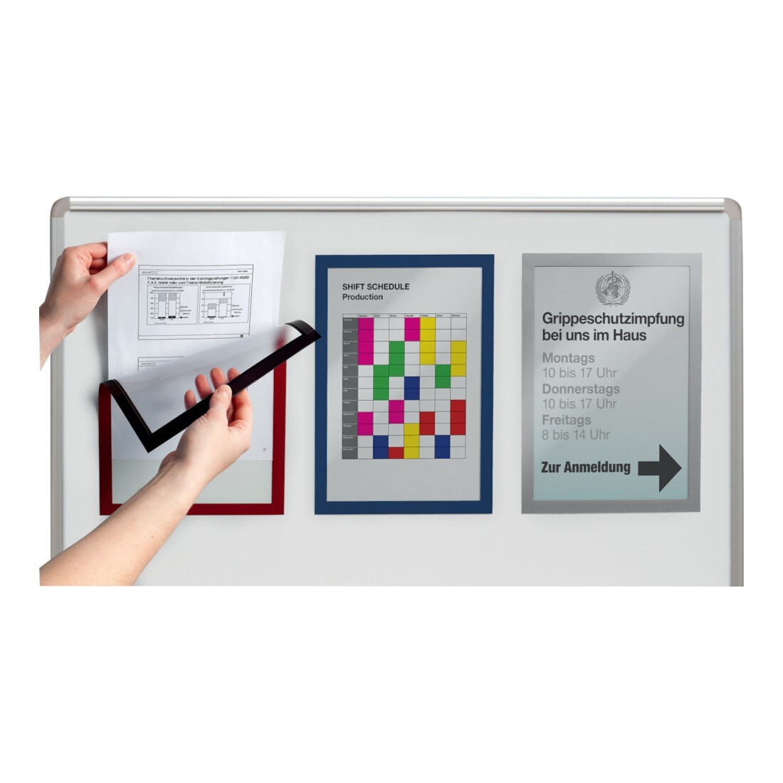 Cadre magnétique durable argent