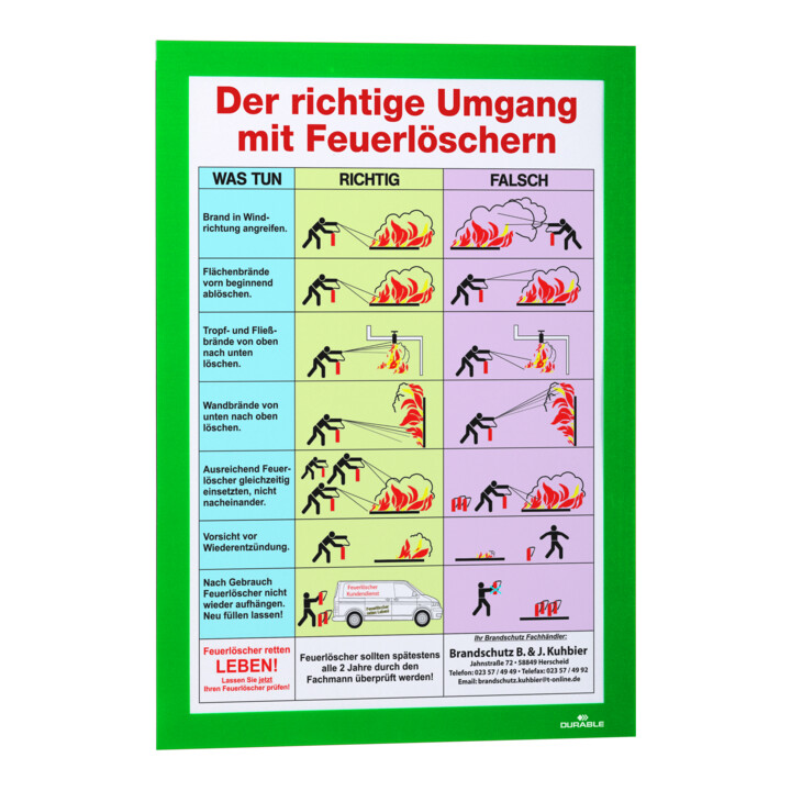 DURABLE Cadre d’information DURAFRAME® A4 2 pièces vert