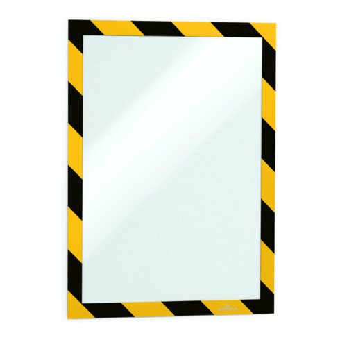 Cadre magnétique durable DURAFRAME SECURITY A4 jaune/noir
