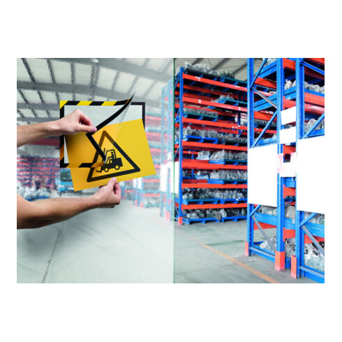 Cadre magnétique durable DURAFRAME SECURITY A4 jaune/noir