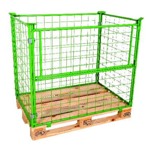 Cadre supérieur à grille 100 cm bleu galvanisé 10x10