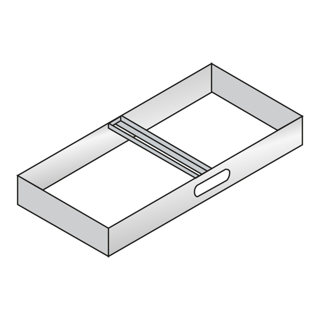 Cadre suspendu C+P pour agrafeuse DIN A4, pour classeur avec volet roulant B1000xT420mm couleur noir gris gris
