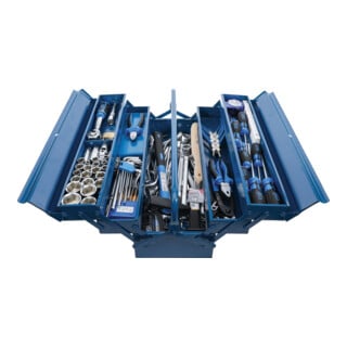 Caisse à outils métallique avec assortiment d’outils 137 pièces BGS