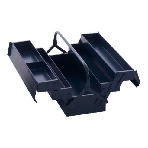 Caisse à outils métallique COMPACT bleu, 200 x 530 x 200 mm