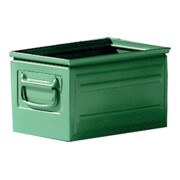 Caisse de transport empilable en acier Gr. B verte H200×I350×P200 mm