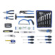 Caisse porte-outils matière plastique avec assortiment d’outils 66 pièces BGS-5