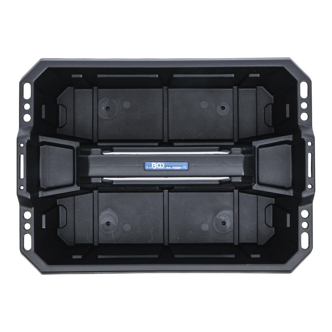 Caisse porte-outils matière plastique avec assortiment d’outils 66 pièces BGS