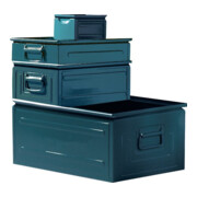 Caisses de transport empilables en acier Gr. 4 gris-bleu I140×P200×130 mm