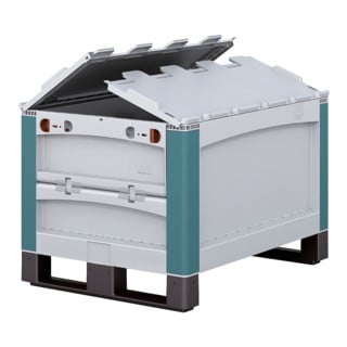 Caisses-palettes pour charges lourdes Bito série SL SLDK86624K l 800 x l 600 x H 741