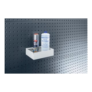 Caisson de rangement H65xl225xP175mm gris clair p. panneaux perforés BOTT