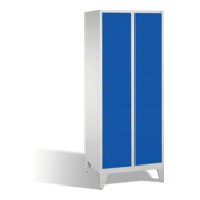 Caisson de ventilation C+P Classic sur pieds 10 compartiments Façade Bleu gentiane corps Gris clair
