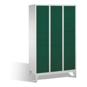 Caisson de ventilation C+P Classic sur pieds 15 compartiments Façade Corps vert Reseda corps gris clair