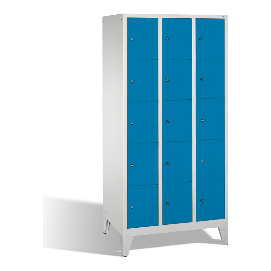 Caisson de ventilation C+P Classic sur pieds 15 compartiments Corps avant bleu clair corps gris clair