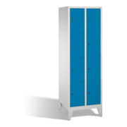 Caisson de ventilation C+P Classic sur pieds 8 compartiments Avant bleu clair Corps gris clair-1