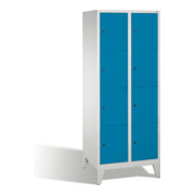 Caisson de ventilation C+P Classic sur pieds 8 compartiments Avant bleu clair Corps gris clair