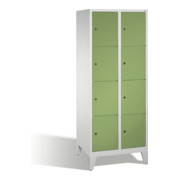 Caisson de ventilation C+P Classic sur pieds 8 compartiments Façade Corps vert Reseda corps gris clair