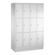caisson de ventilation C+P Classic sur socle, 12 compartiments, H1800xL1190xP500mm avant gris clair corps gris clair gris clair
