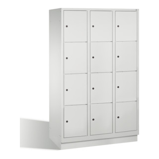Armoire C+P Classic sur socle 12 compartiments avant gris clair corps gris clair gris clair