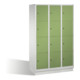 Armoire C+P Classic sur socle 12 compartiments Façade Corps vert Reseda Corps gris clair-1