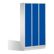 Armoire de ventilation C+P Classic sur socle 12 compartiments Façade Corps bleu gentiane Corps gris clair-1