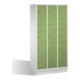 Armoire C+P Classic sur socle 15 étagères Façade Reseda vert Vert clair Corps gris clair