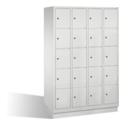 caisson de ventilation C+P Classic sur socle, 20 étagères, H1800xL1190xP500mm avant gris clair corps gris clair gris clair