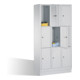 caisson de ventilation C+P Classic sur socle, 9 compartiments, H1800xL900xP500xP500mm avant gris clair corps gris clair gris clair-1