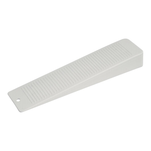 Cale de porte grande blanche, 155 × 36 × 20 mm