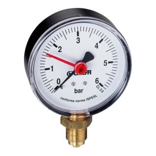 Caleffi Manometer 557 0-10 bar, 1/4, unten